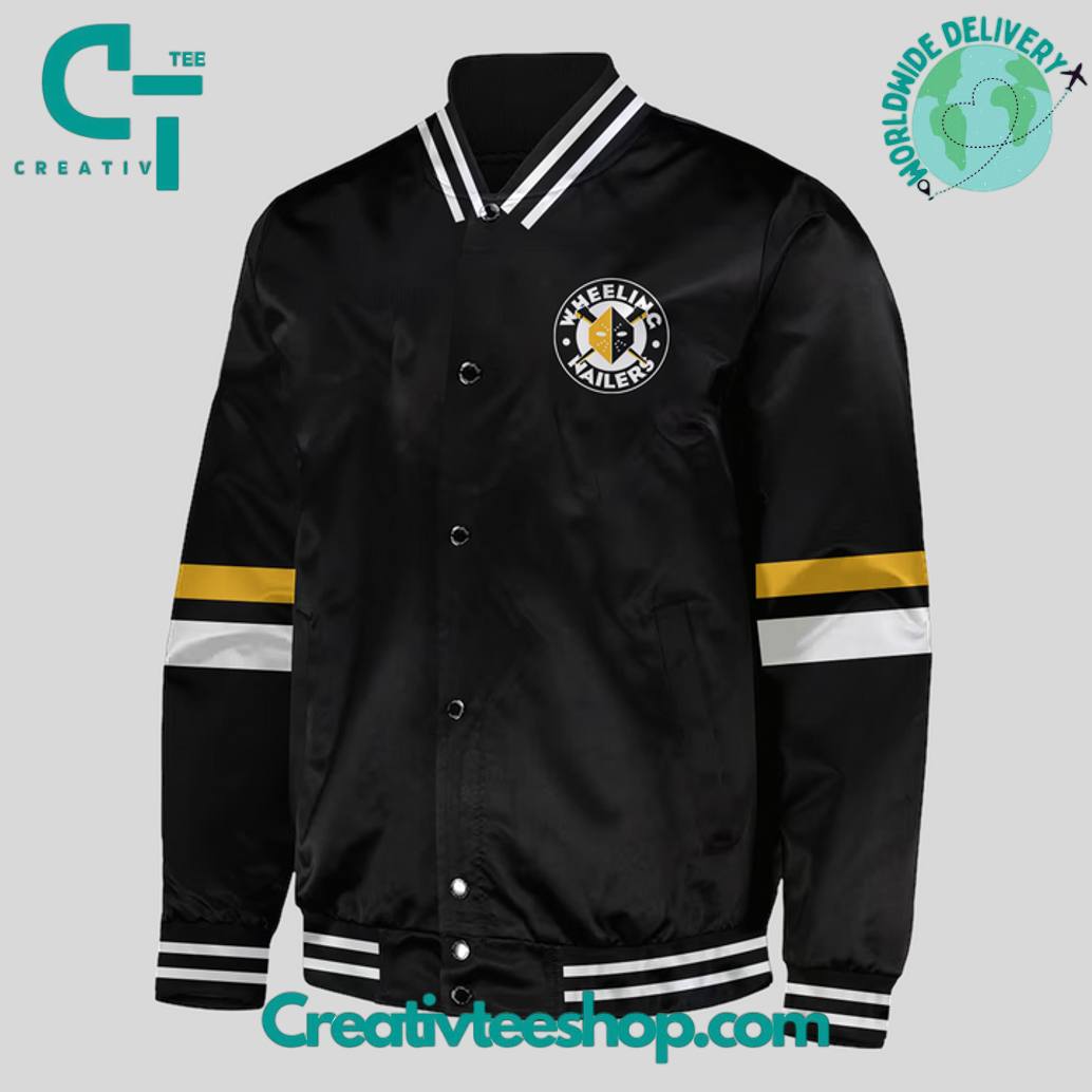 Wheeling Nailers Special New 2025 Black Bomber Jacket