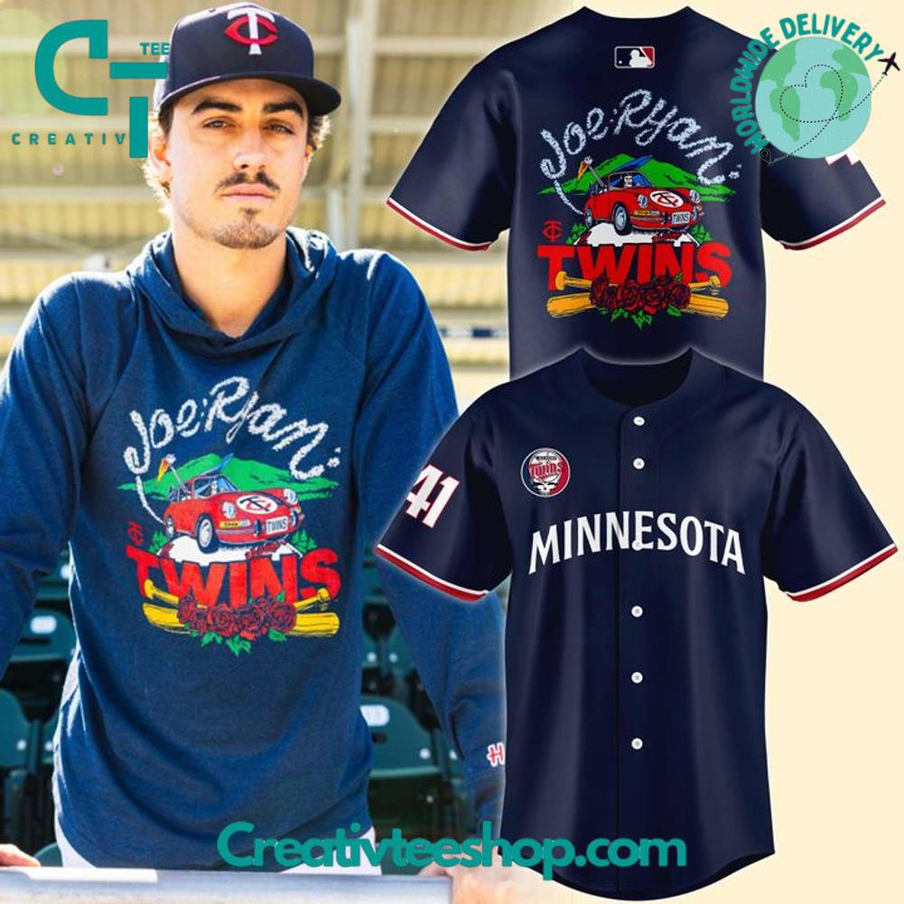 Minnesota Twins Joe Ryan x Homage x Grateful Dead Navy Baseball Jersey