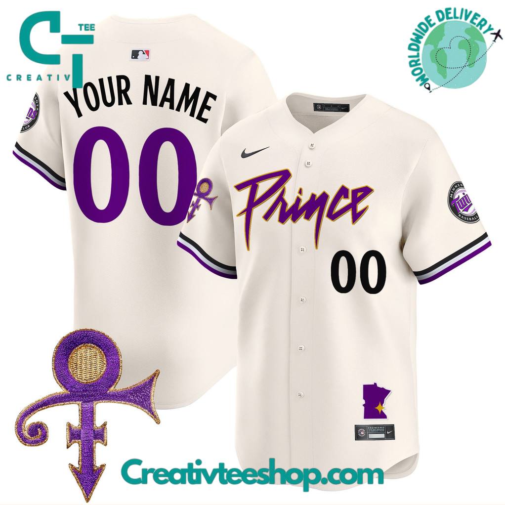 Minnesota Twins x Prince Personalized Baseball Jersey