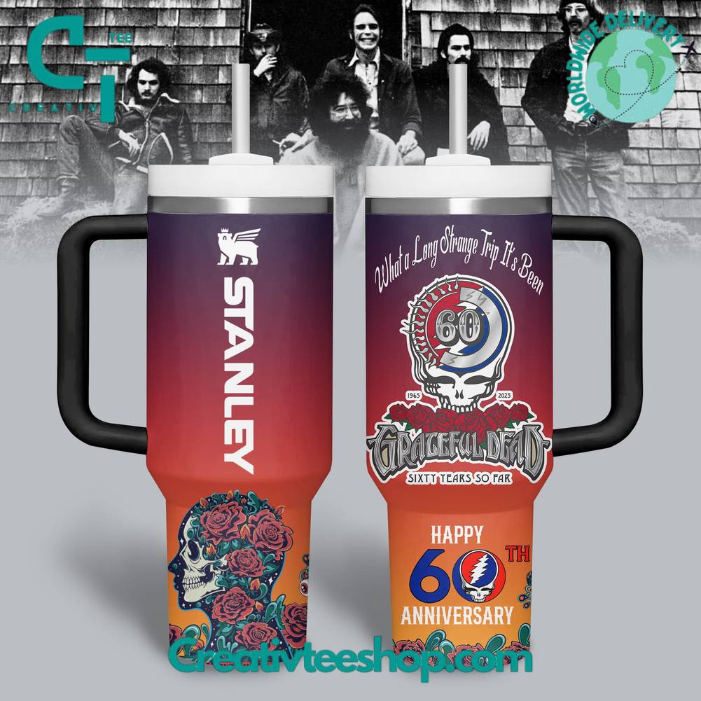 Grateful Dead Happy 60th Anniversary Special Tumbler 40oz with Handle