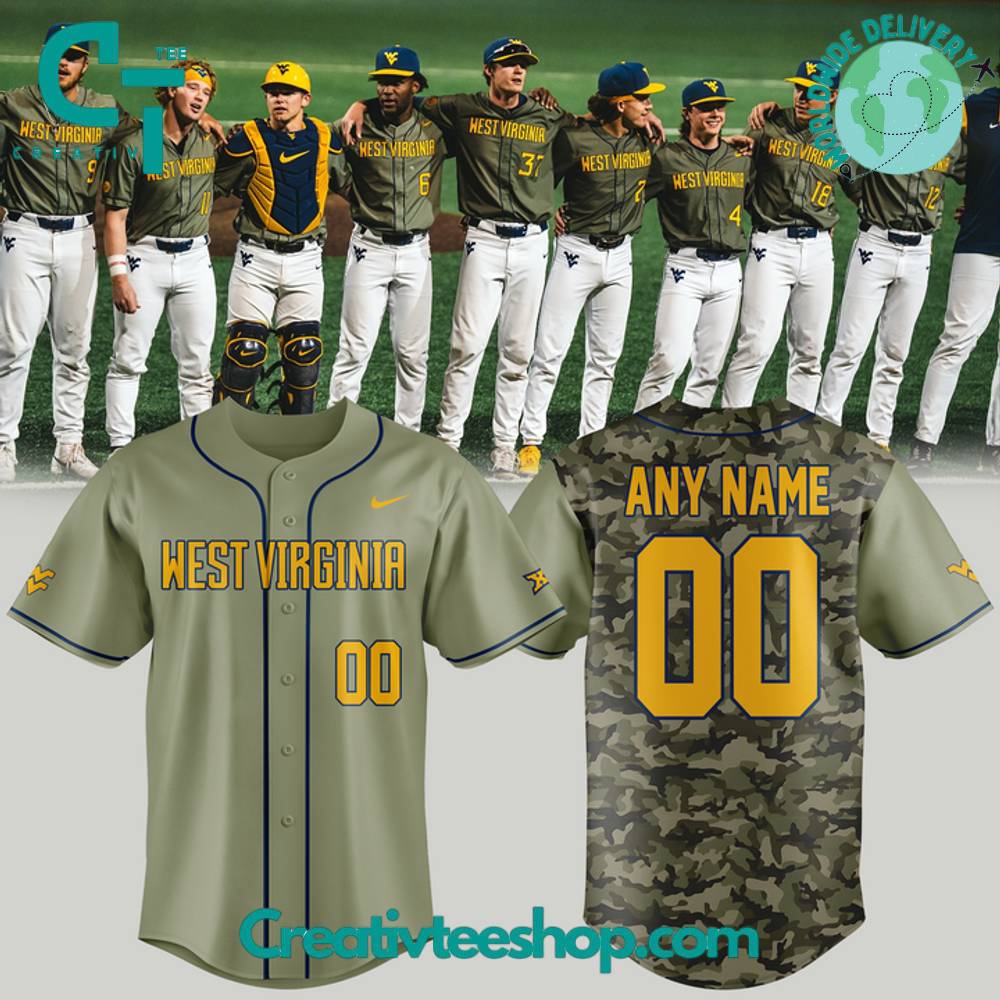 West Virginia Mountaineers 2025 Camo Design Special Baseball Jersey