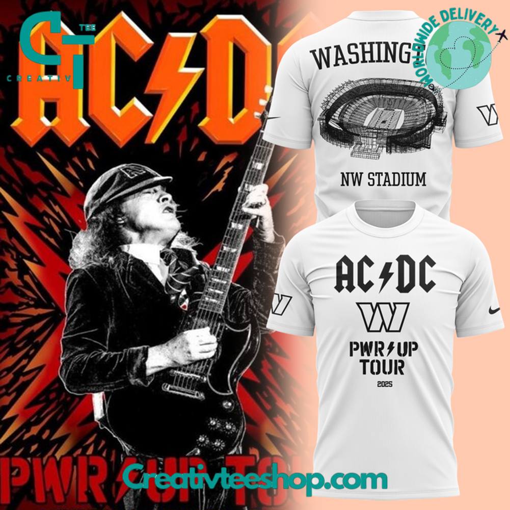 Washington Commanders x ACDC Power Up Tour 2025 Special Tee