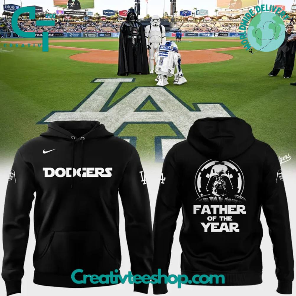 Los Angeles Dodgers x Star Wars “Father of the Year” Special Black Hoodie