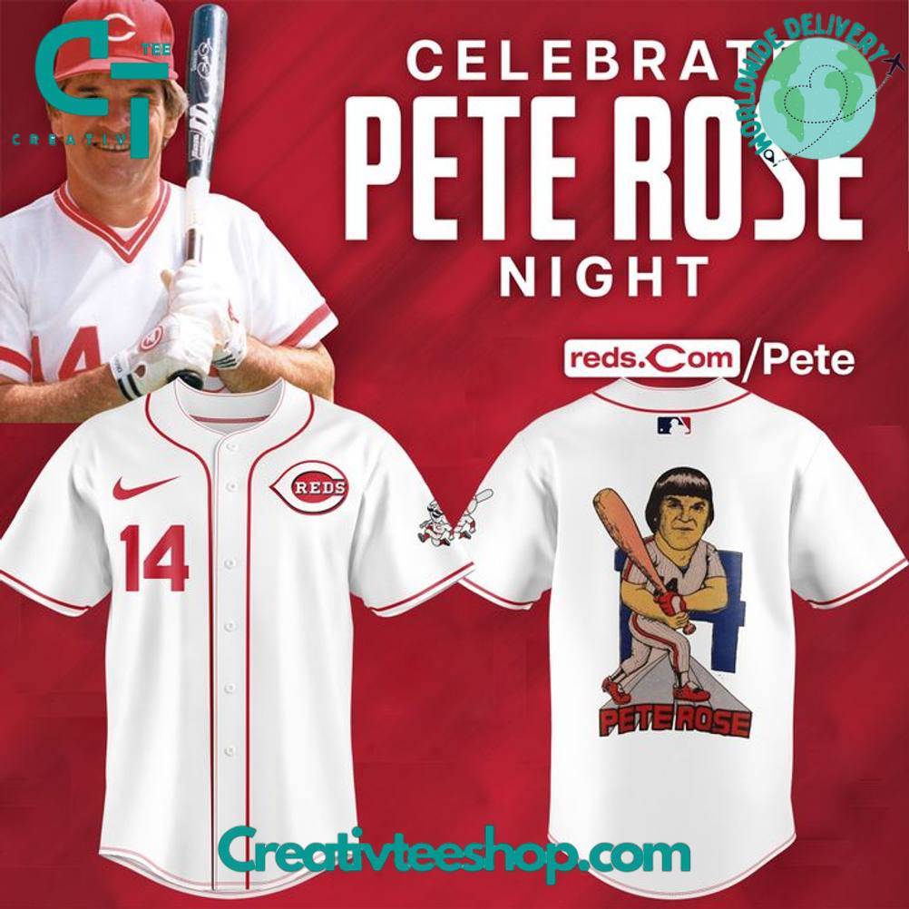 Cincinnati Reds x Celebrate Pete Rose Night Special White Baseball Jersey