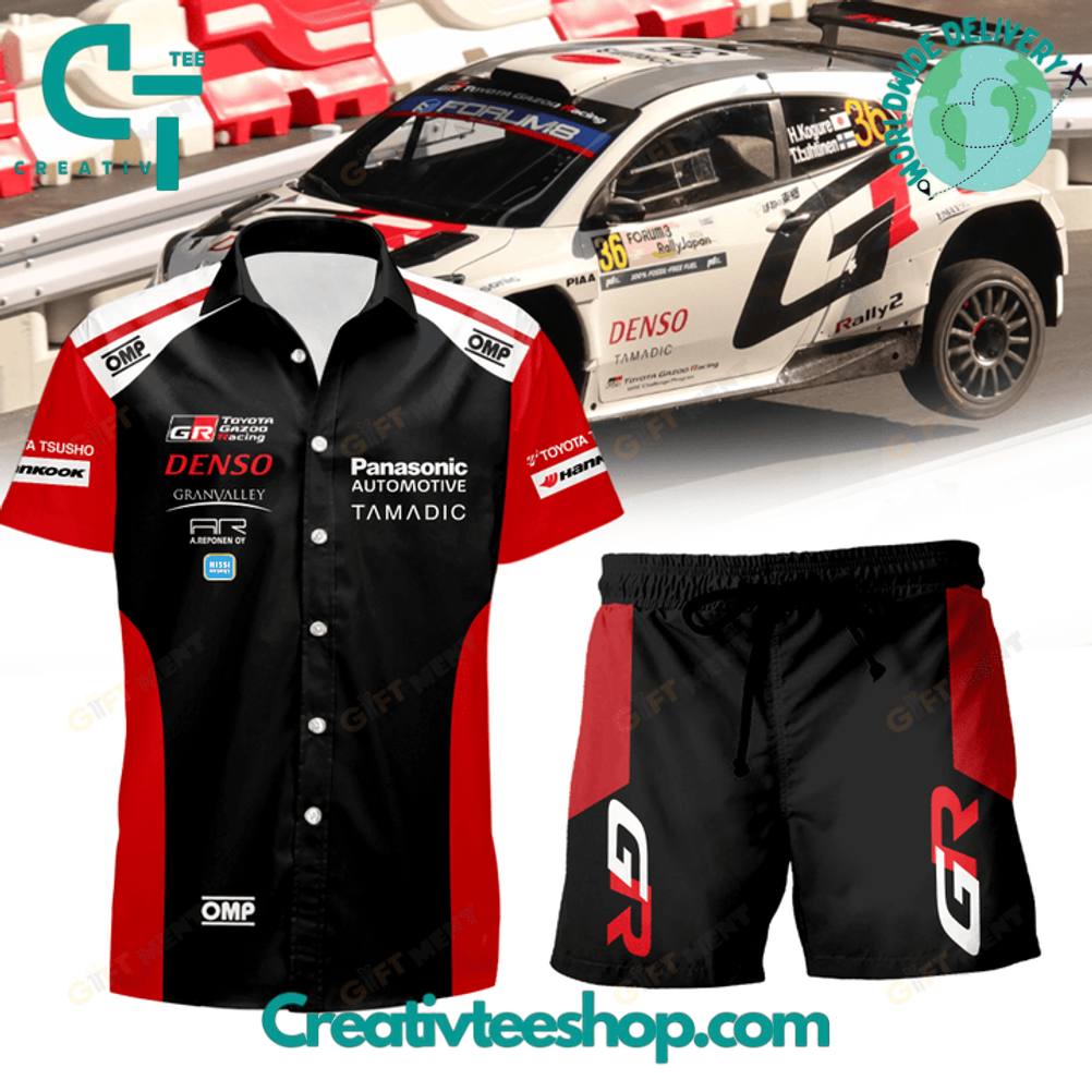 Toyota Gazoo Racing Rally Team Hawaiian Shirt and Shorts