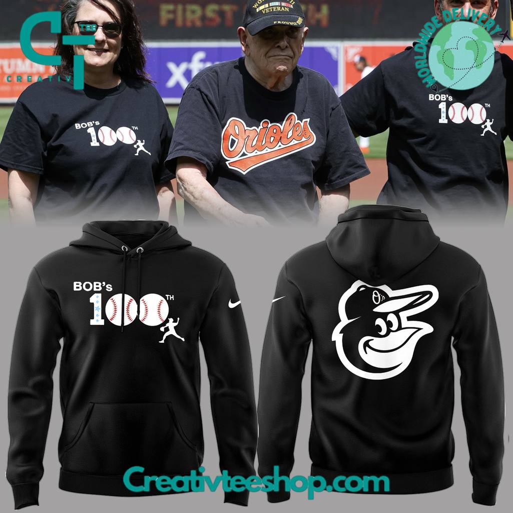 Baltimore Orioles Bob’s 100th Special Black Hoodie