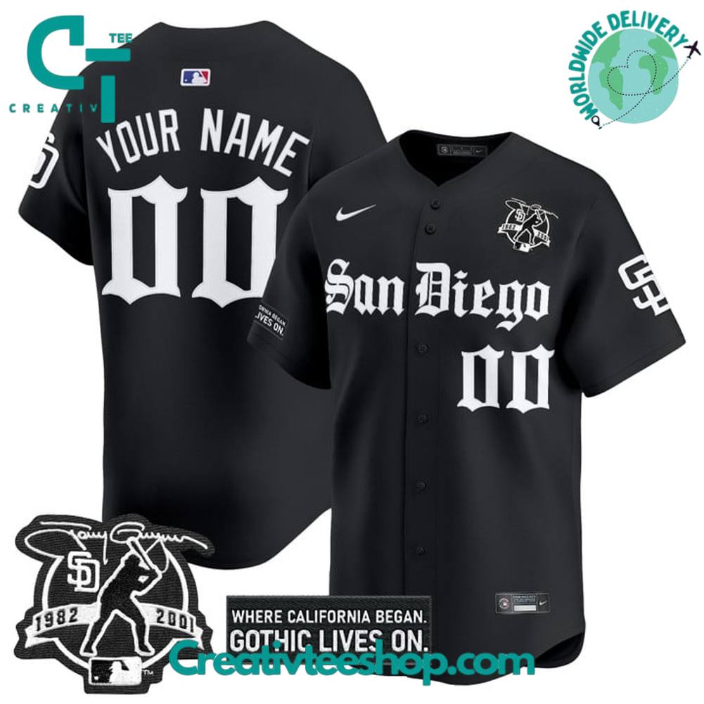 San Diego Padres ‘Gothic Edition’ Baseball Jersey
