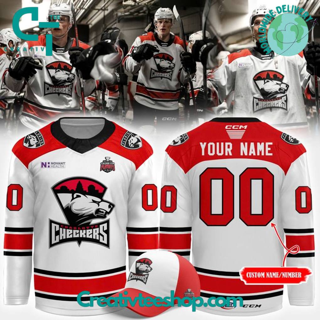 Charlotte Checkers Special New 2025 White Hockey Jersey
