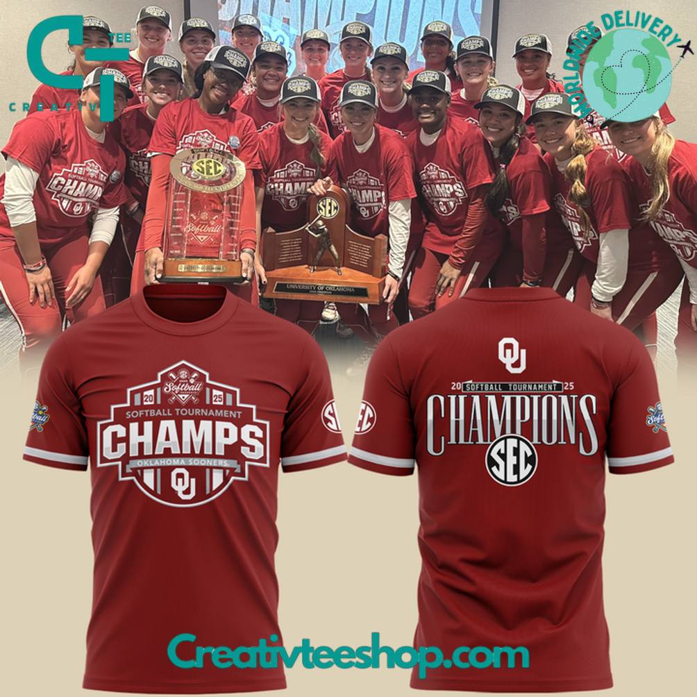 Oklahoma Sooners 2025 SEC Softball Conference Tournament Champions Tee