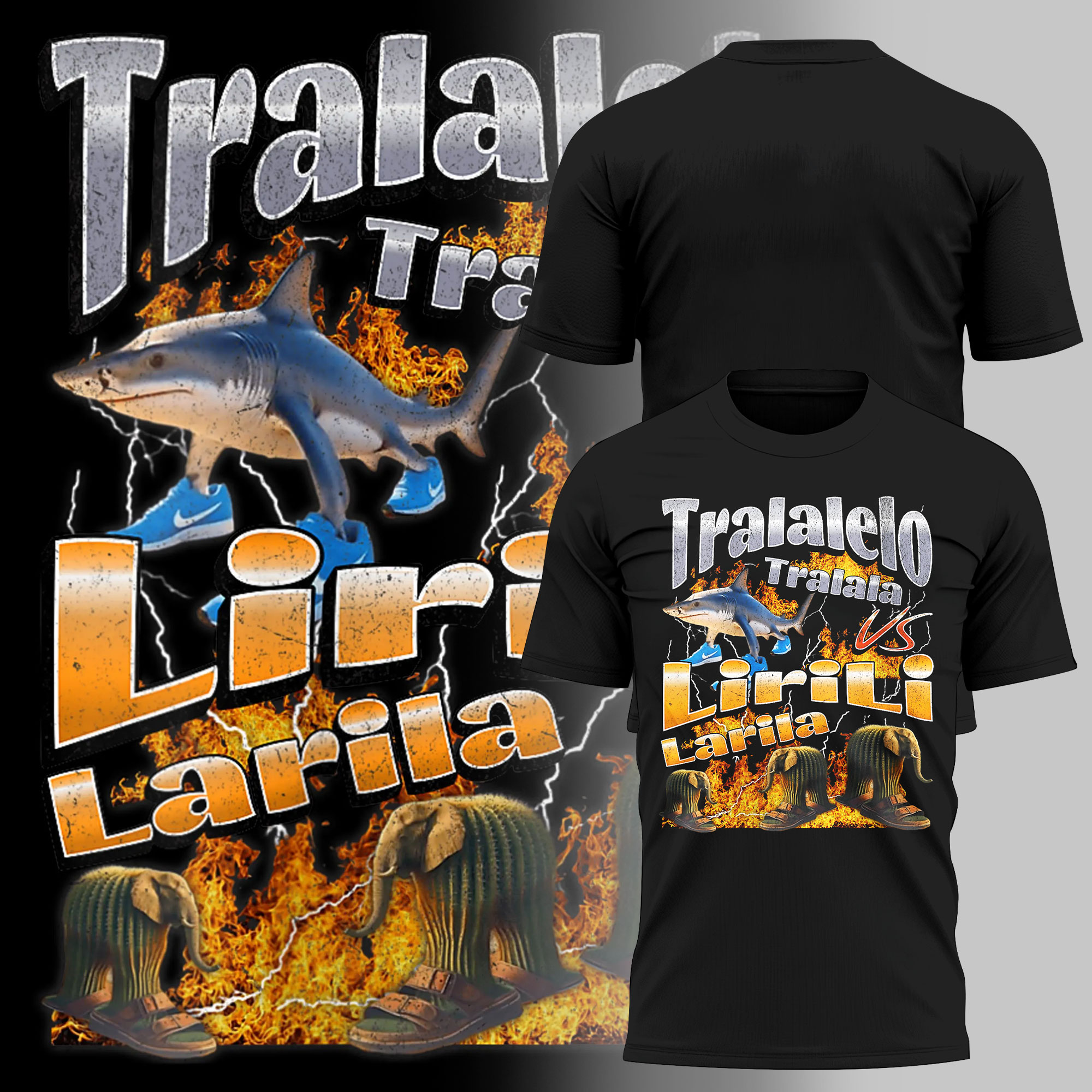 Tralalero Tralala x Lirili Larila Tee