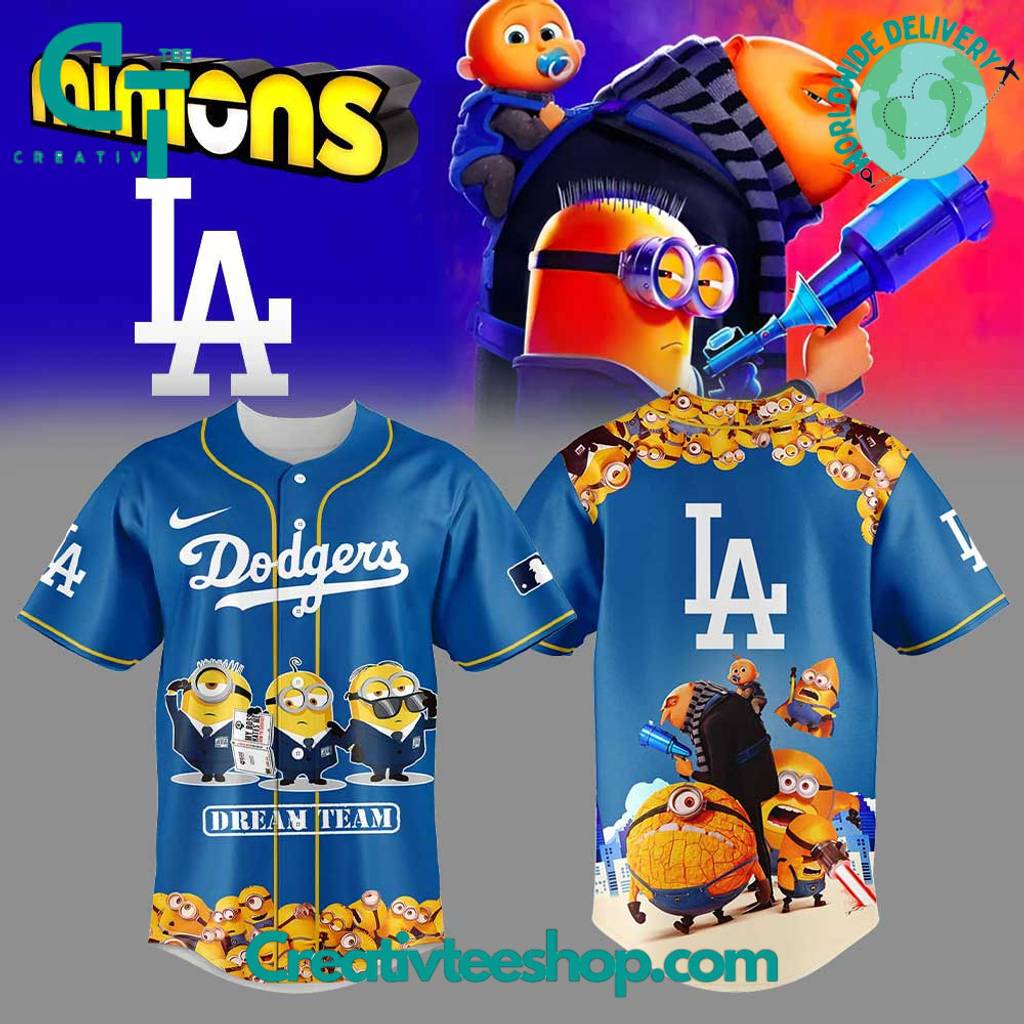 Los Angeles Dodgers Minions Dream Team Special Baseball Jersey
