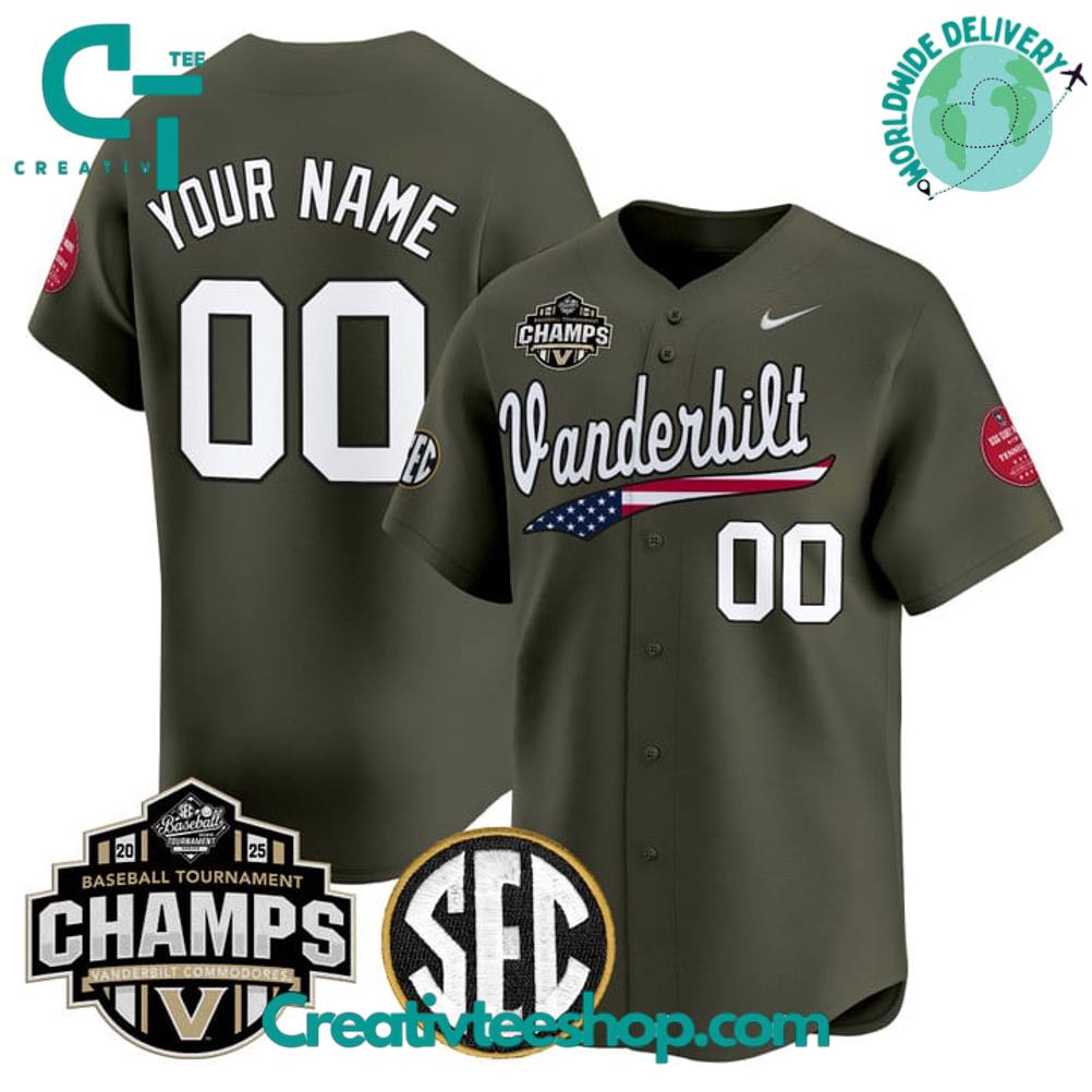 Vanderbilt Commodores 2025 SEC Conference Tournament Champions Baseball Jersey