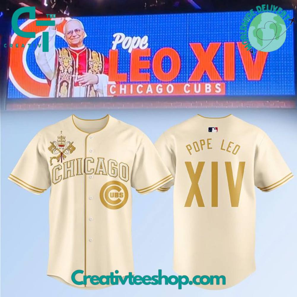 Chicago Cubs Pope Leo XIV Vantican Logo Baseball Jersey