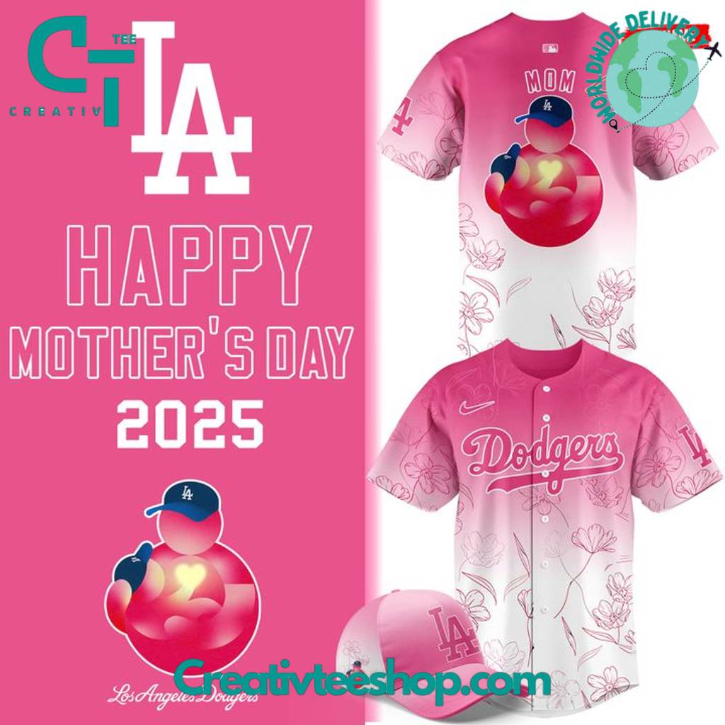 Los Angeles Dodgers Happy Mother’s Day 2025 Special Pink Baseball Jersey