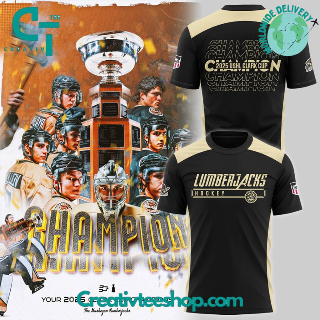 Muskegon Lumberjacks CLARK CUP CHAMPIONS 2025 Special Tee