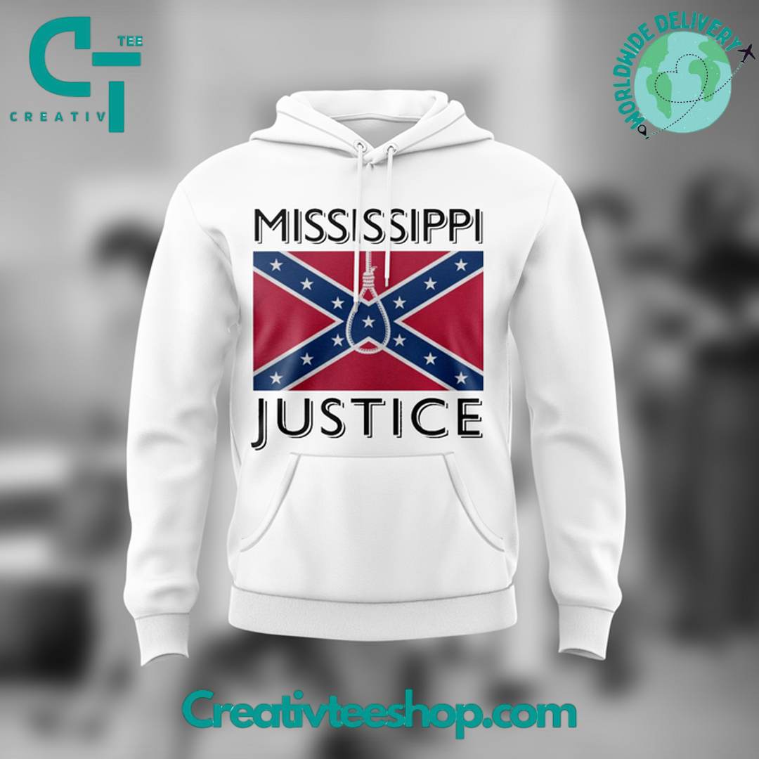 Mississippi Justice Special White Hoodie