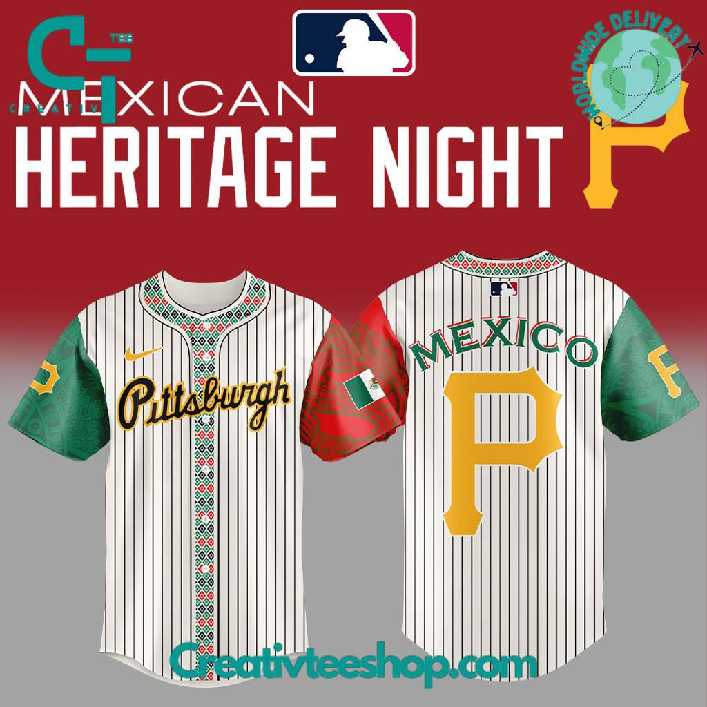 Pittsburgh Pirates Mexican Heritage Night Striped Baseball Jersey