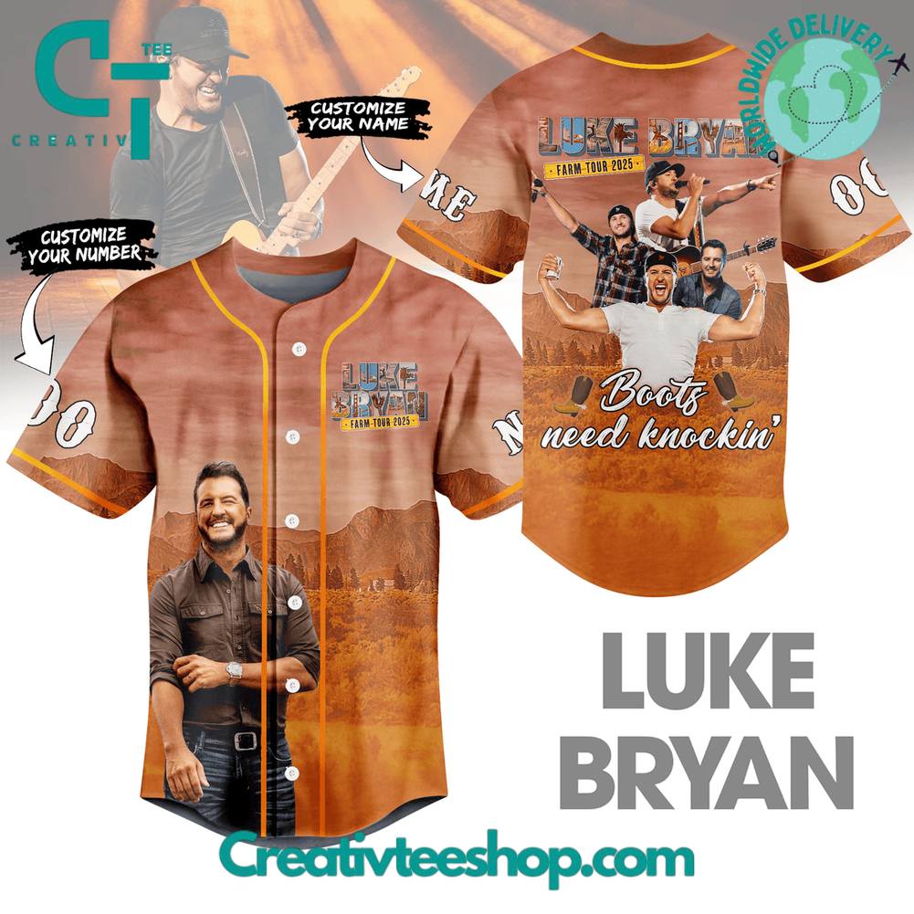 Luke Bryan Farm Tour 2025 Personalized Baseball Jersey