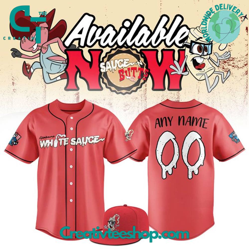 Rocket City Trash Pandas Alabama White Sauce Personalized Baseball Jersey