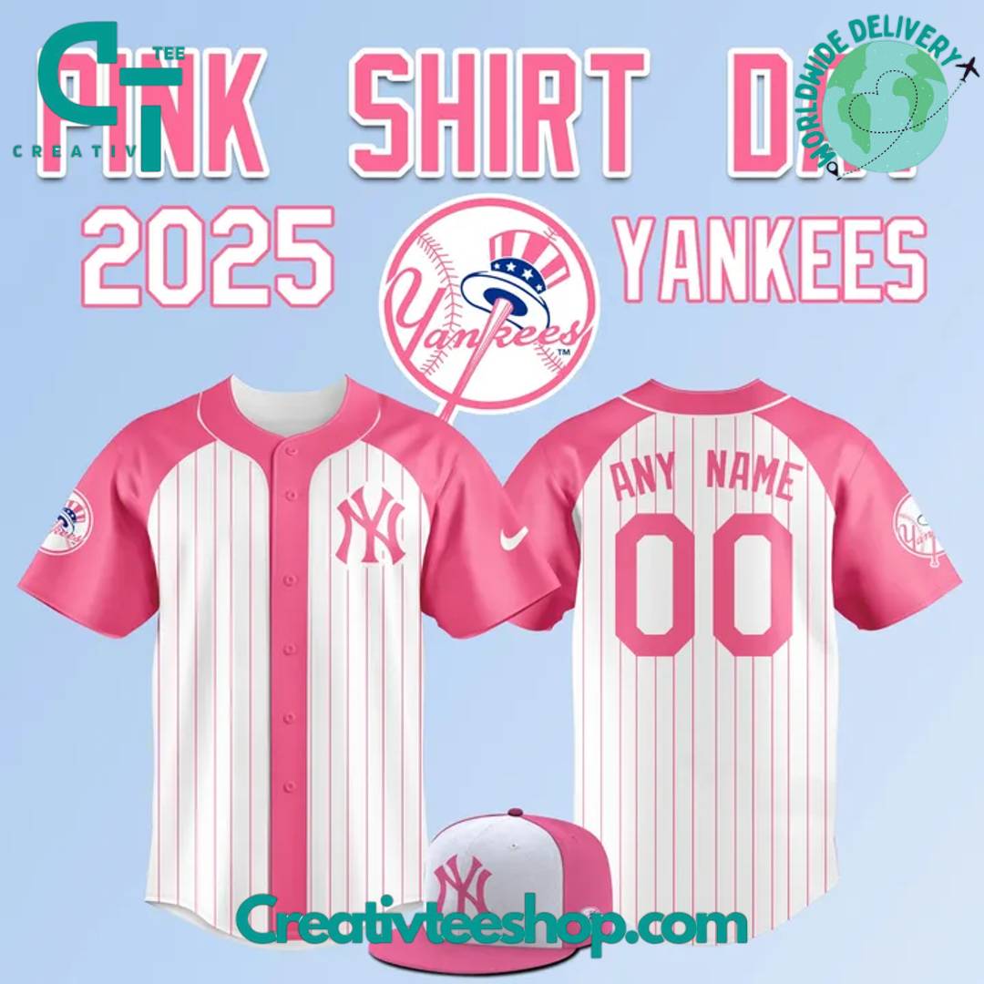 New York Yankees 2025 Pink Shirt Day Custom Baseball Jersey