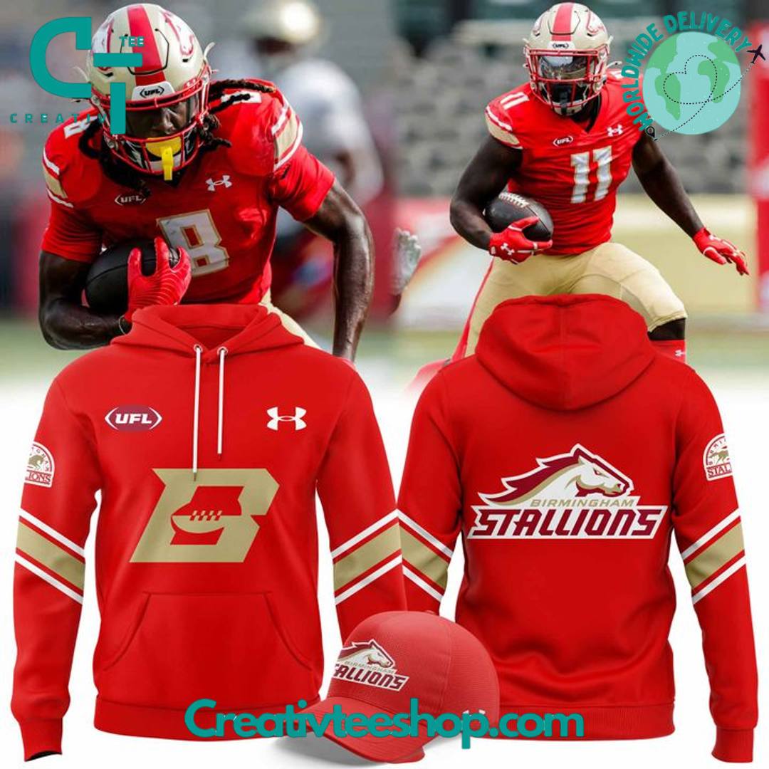 Birmingham Stallions Football Special New 2025 Red Hoodie