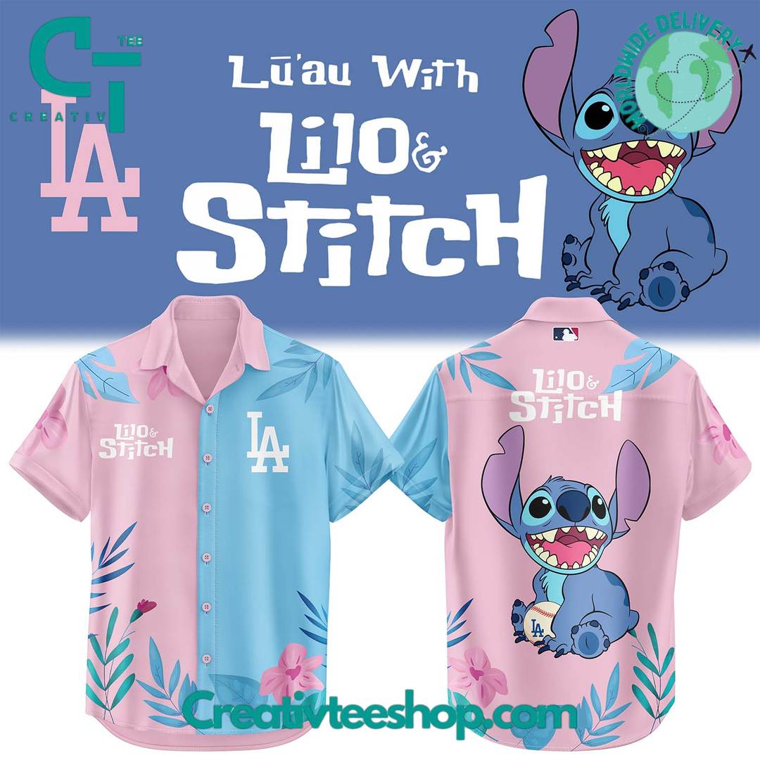 Los Angeles Dodgers x Lilo & Stitch Night Special Hawaiian Shirt and Shorts