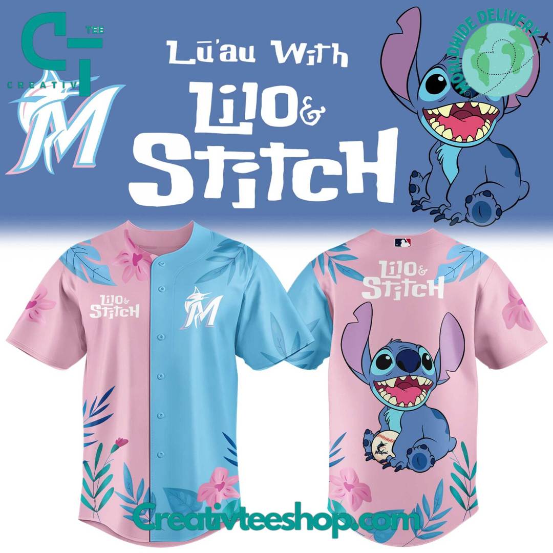 Miami Marlins x Lilo & Stitch Night Special Baseball Jersey