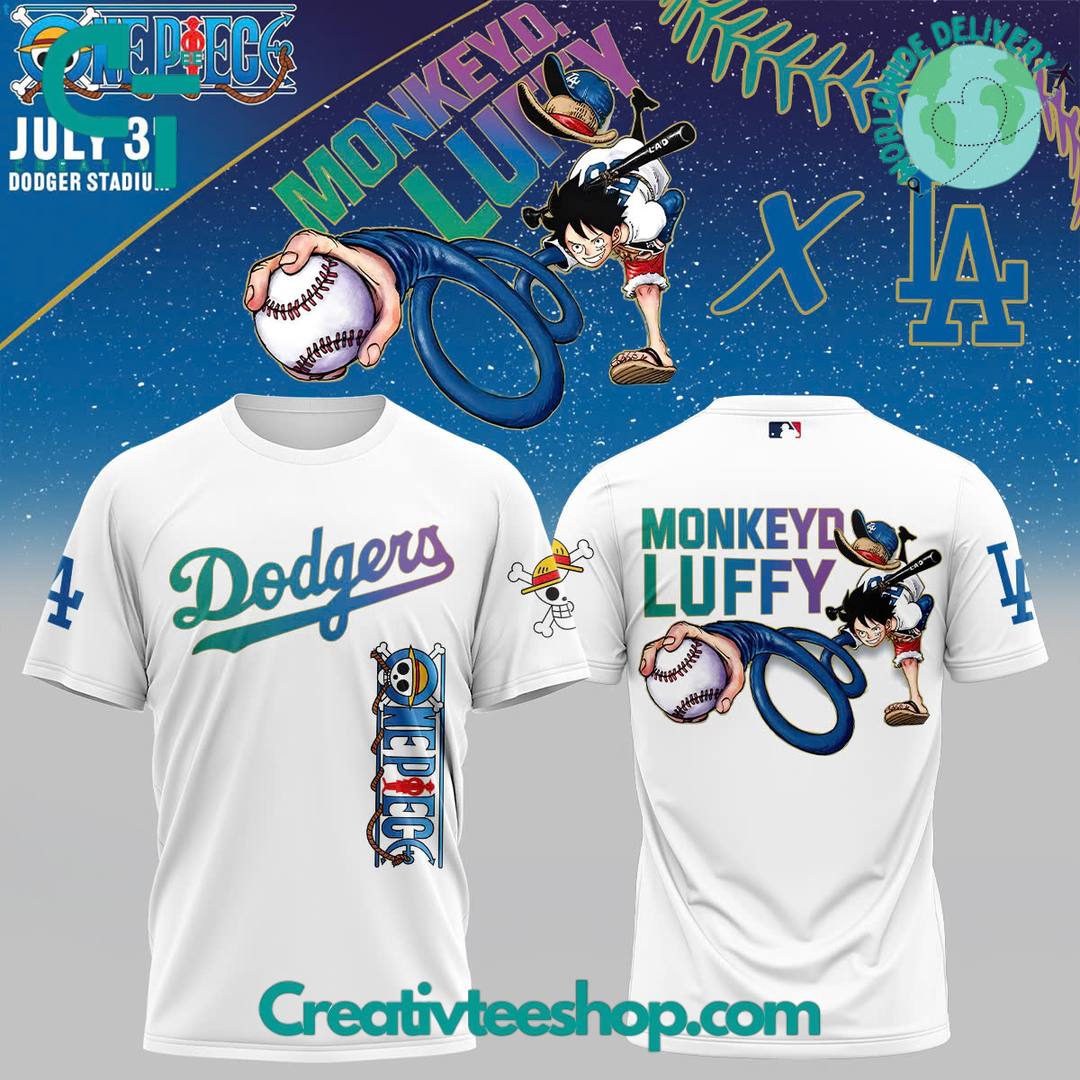 Los Angeles Dodgers x One Piece Night Monkey D. Luffy Special Tee