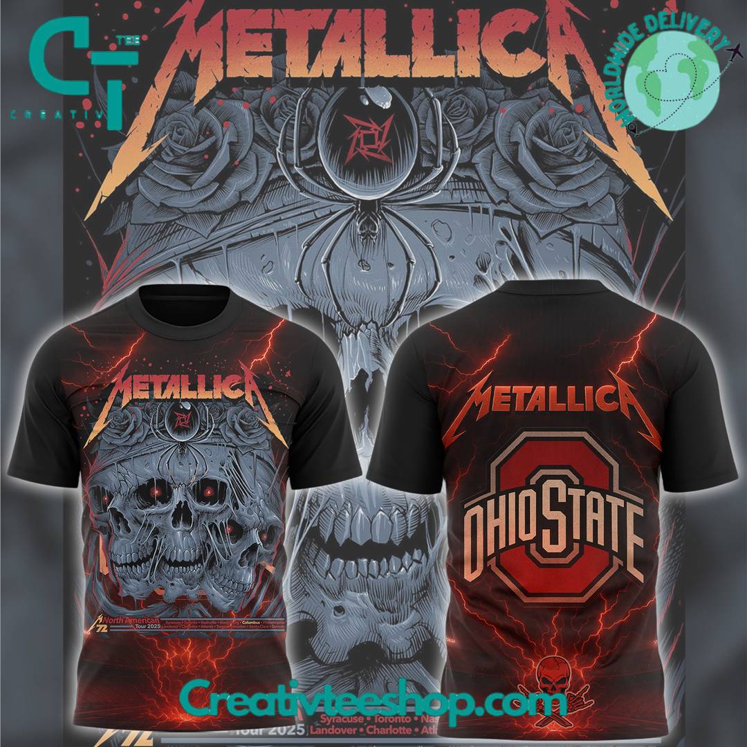 Ohio State Buckeyes x Metallica Music Concert Sonic Temple Special Tee