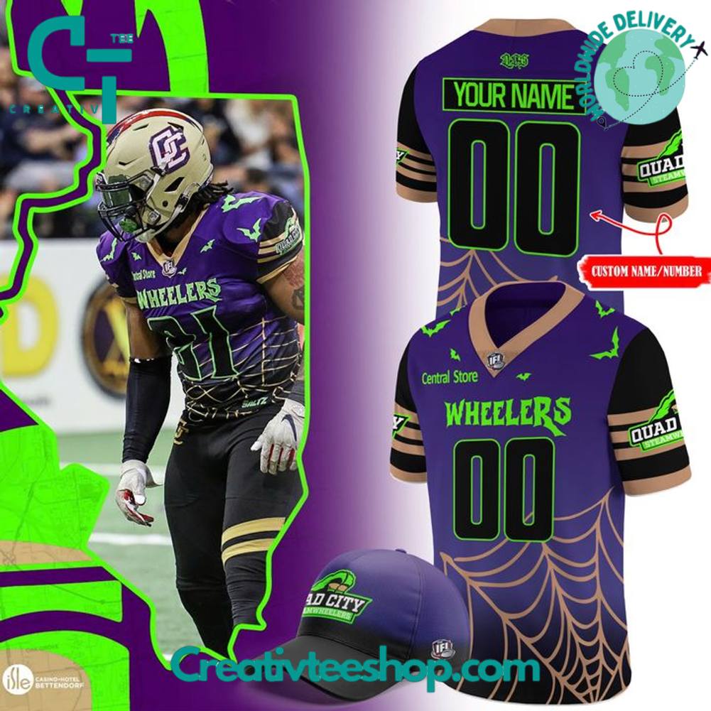 Quad City Steamwheelers Halloween Design Personalized Football Jersey