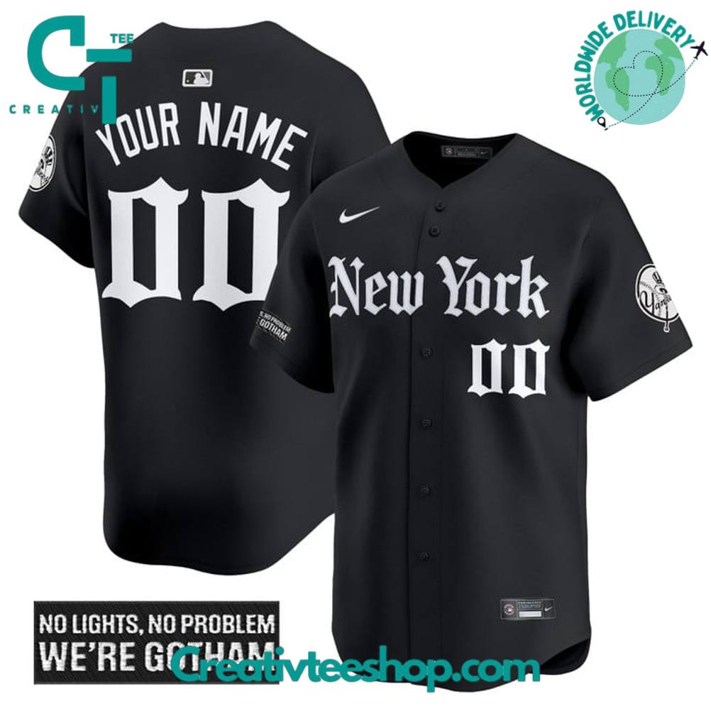 New York Yankees Gothic Legacy Edition Personalized Baseball Jersey