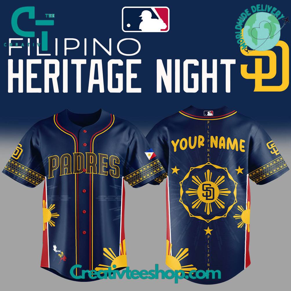 San Diego Padres Filipino Heritage Night 2025 Personalized Baseball Jersey
