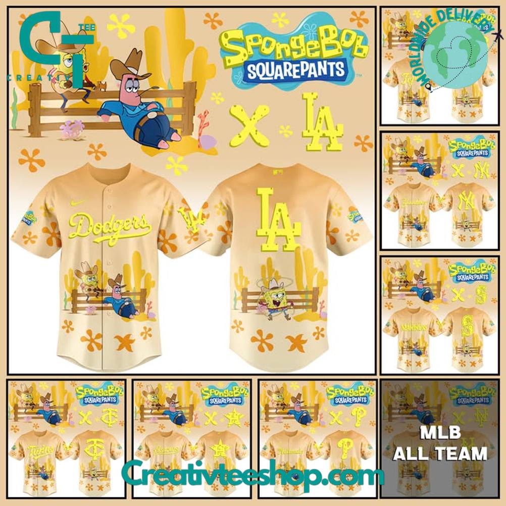 MLB All Teams x Spongebob Squarepants Special Edition Baseall Jersey