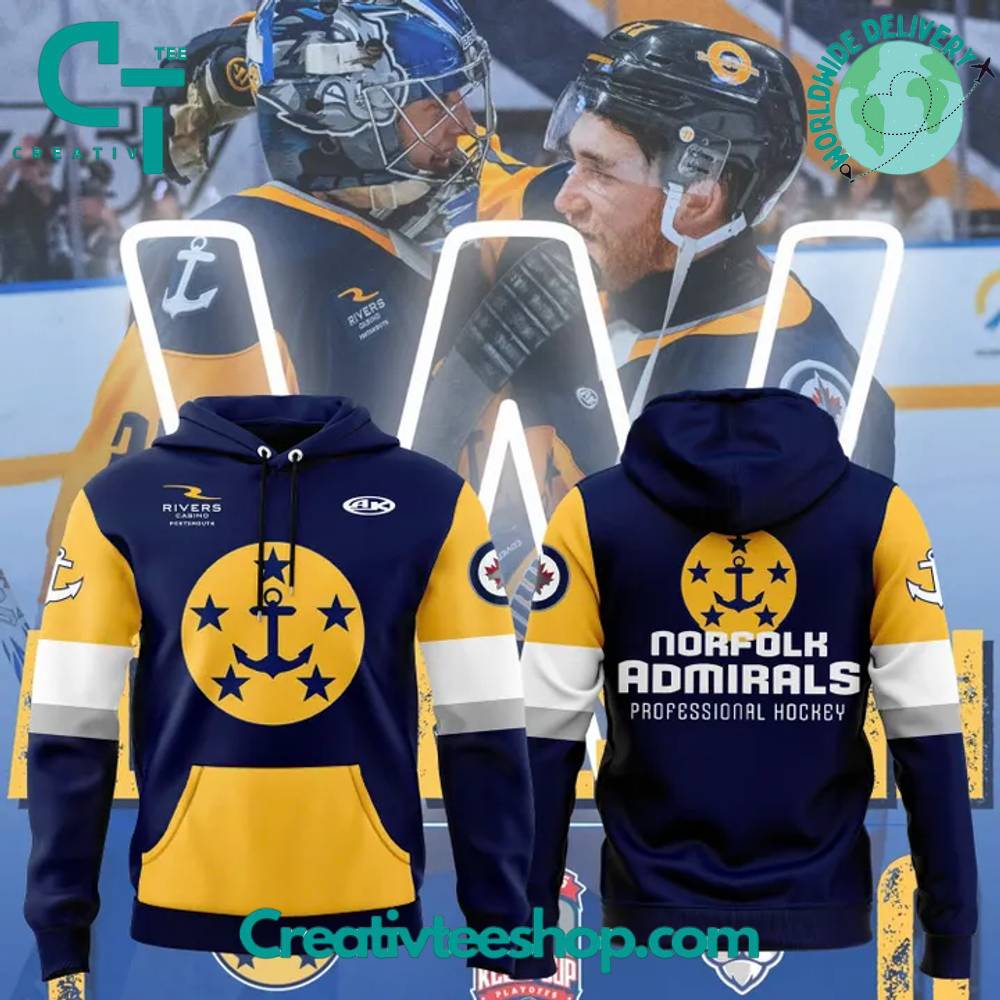 Norfolk Admirals 2025 ECHL Kelly Cup Playoffs Special Hoodie