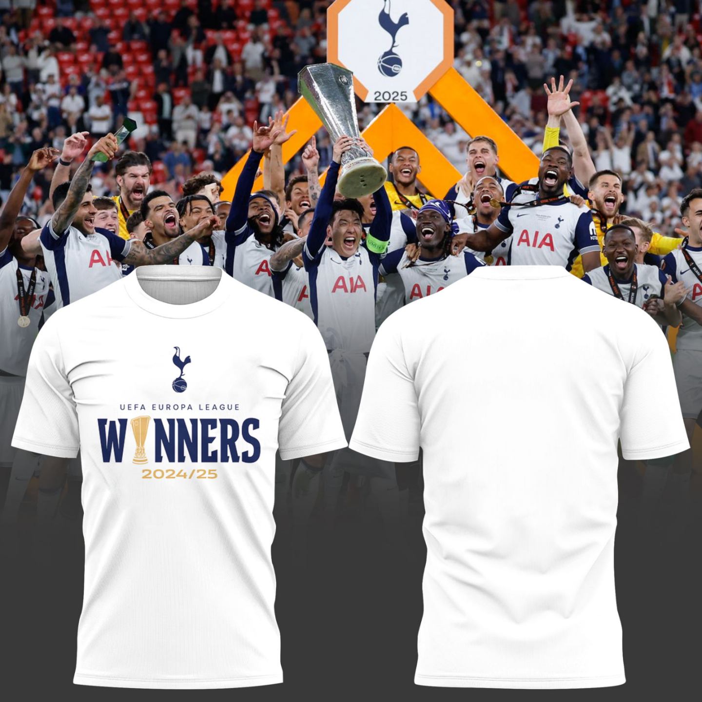 Tottenham UEFA Europa League 2025 Winners Tee