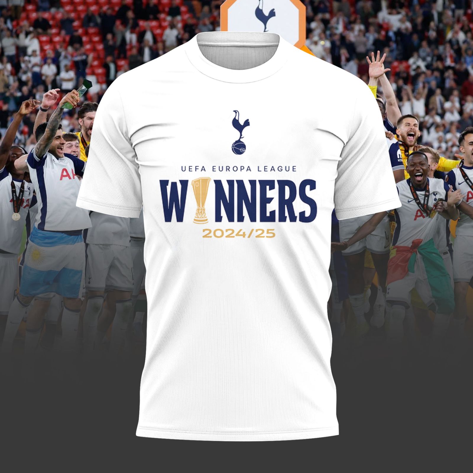 Tottenham UEFA Europa League 2025 Winners Tee