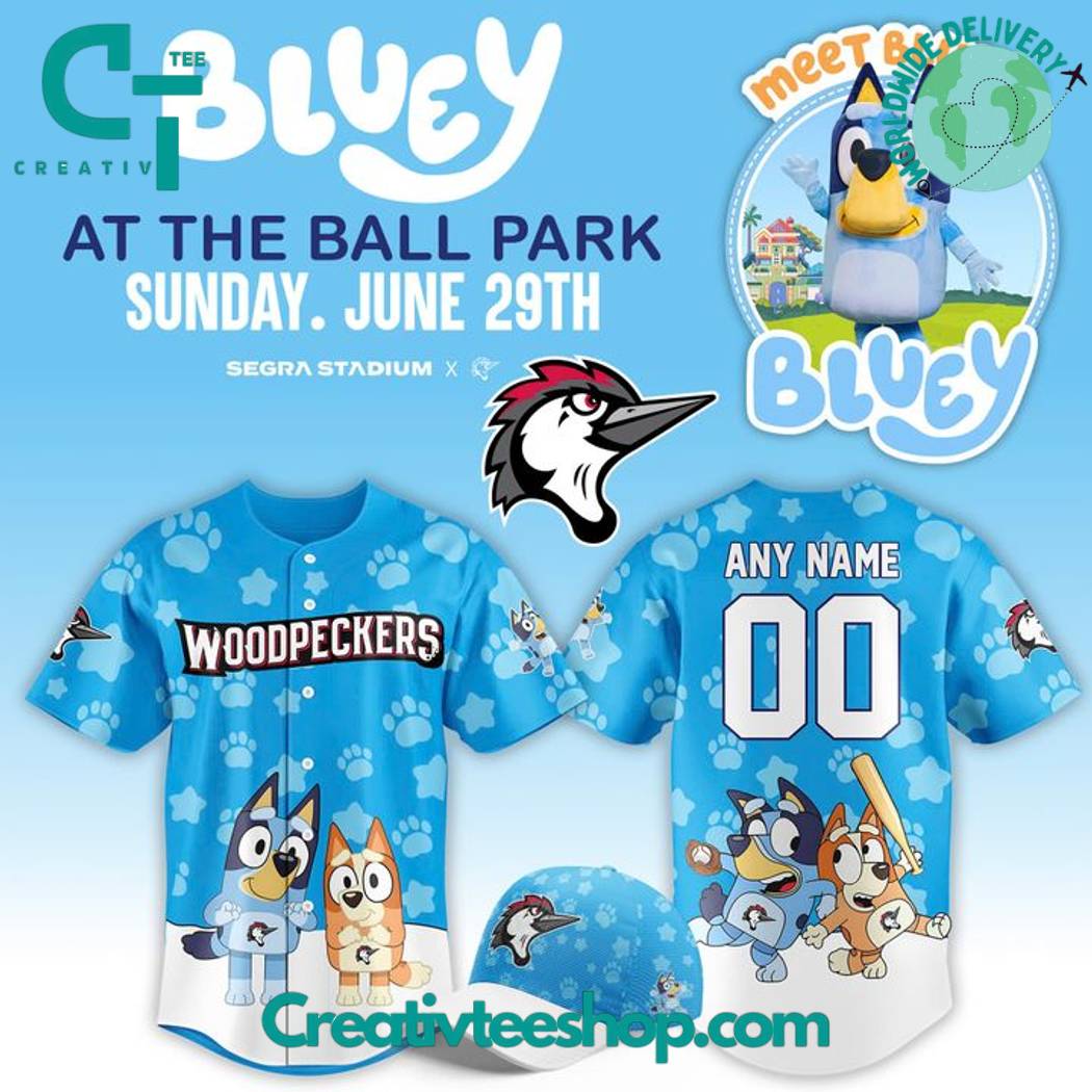 Fayetteville Woodpeckers x Bluey Day Special Baseball Jersey