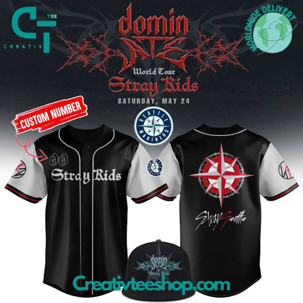Seattle Mariners x Stray Kids 2025 Tour Special Baseball Jersey