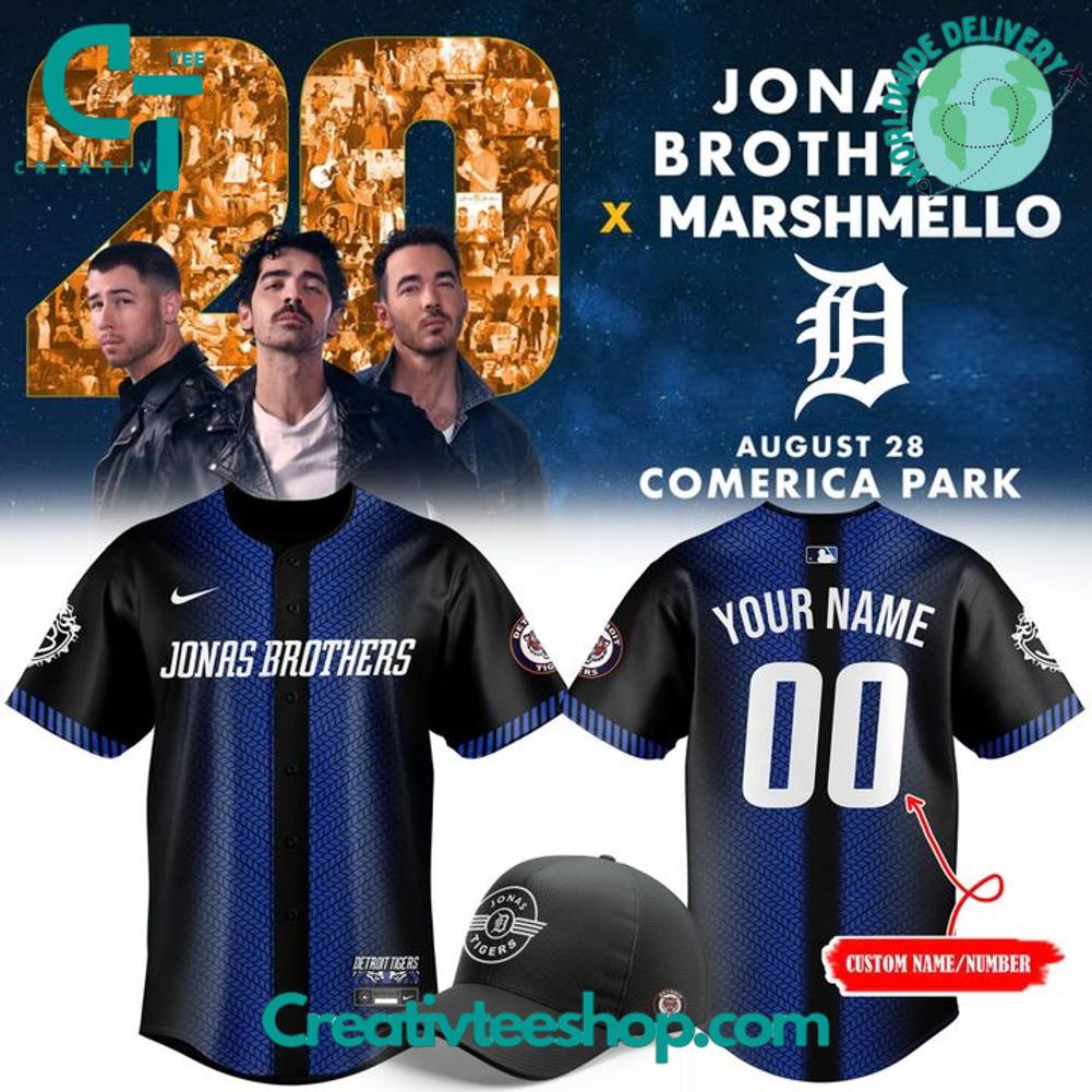 Detroit Tigers x “JONAS20: LIVING THE DREAM” Tour Personalized Baseball Jersey