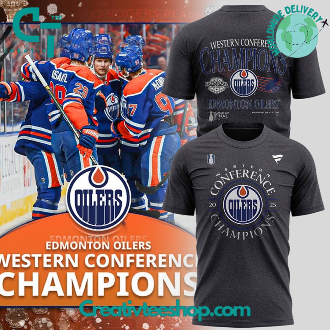 Edmonton Oilers Western Conference Champions Special Grey Tee
