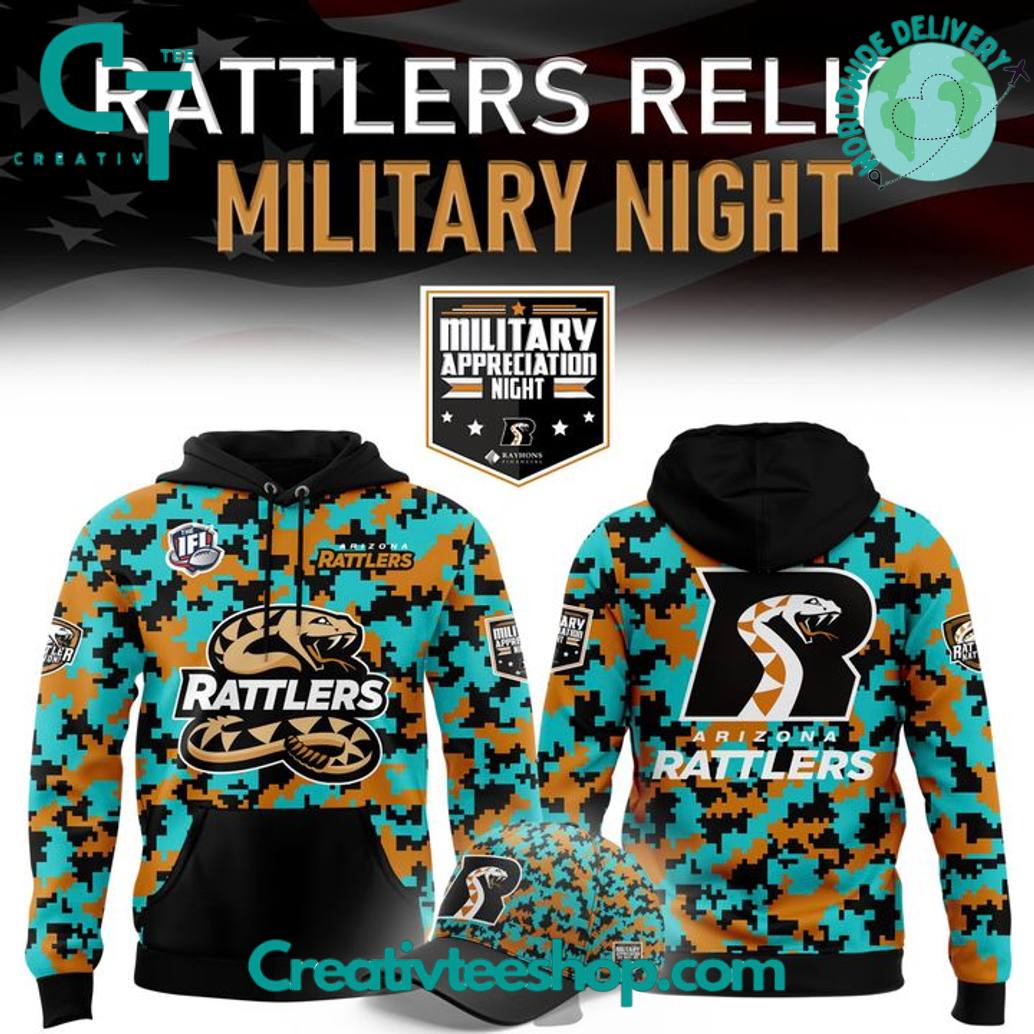 Arizona Rattlers �Rattlers Relics� 2025 Military Night Special Edition Hoodie