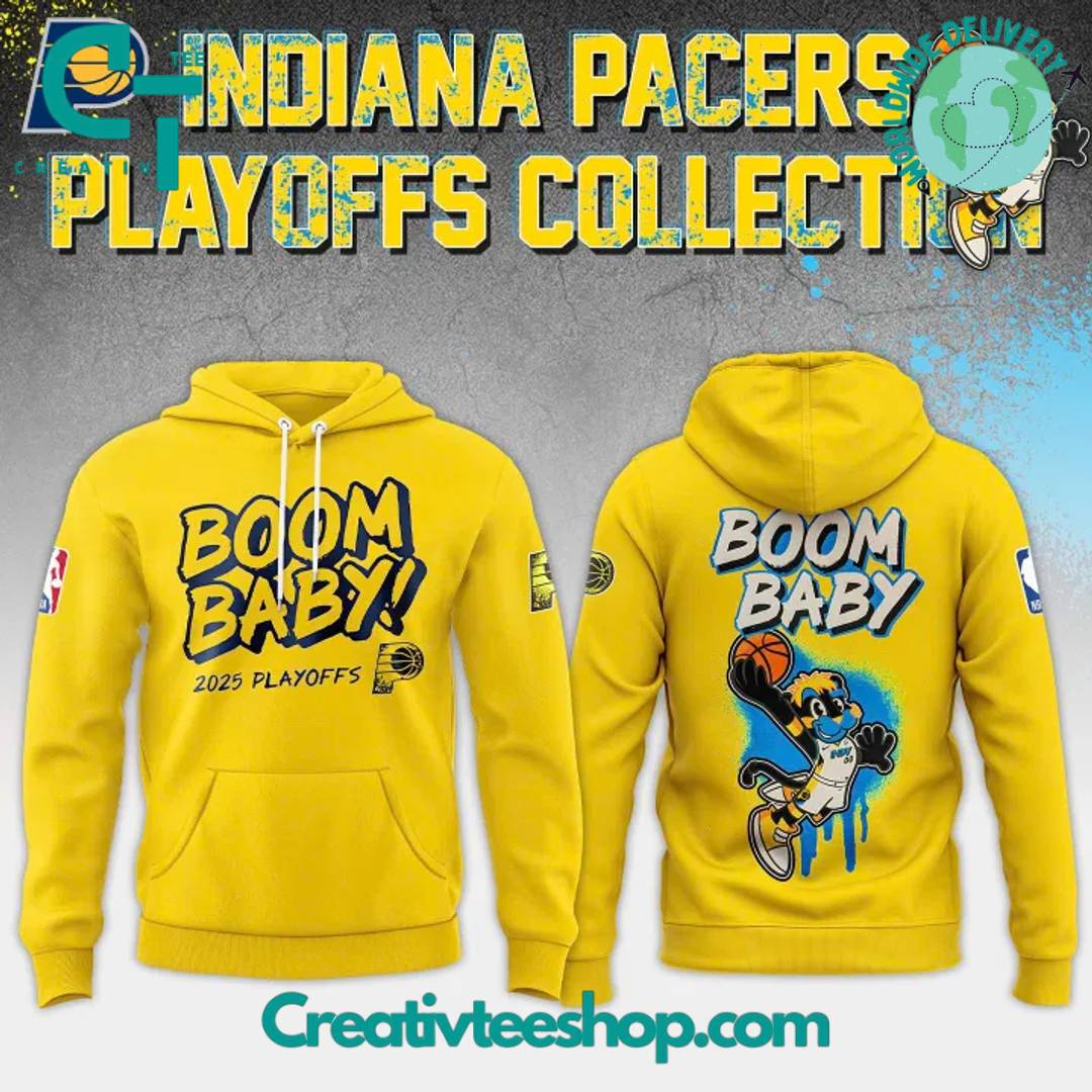 Indiana Pacers “Boom Baby” 2025 Playoffs Special Hoodie