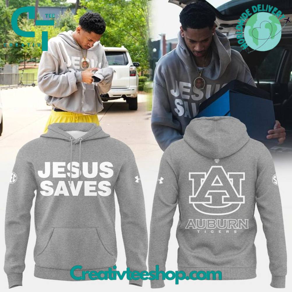Auburn Tigers JESUS WON Special Grey Hoodie
