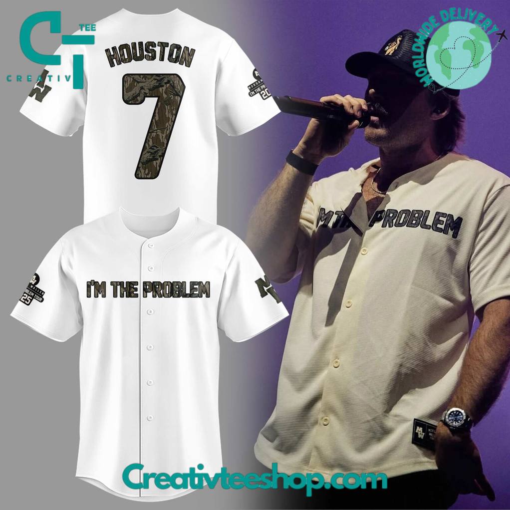 Morgan Wallen “I’m the Problem Tour” Live in Houston Special White Baseball Jersey