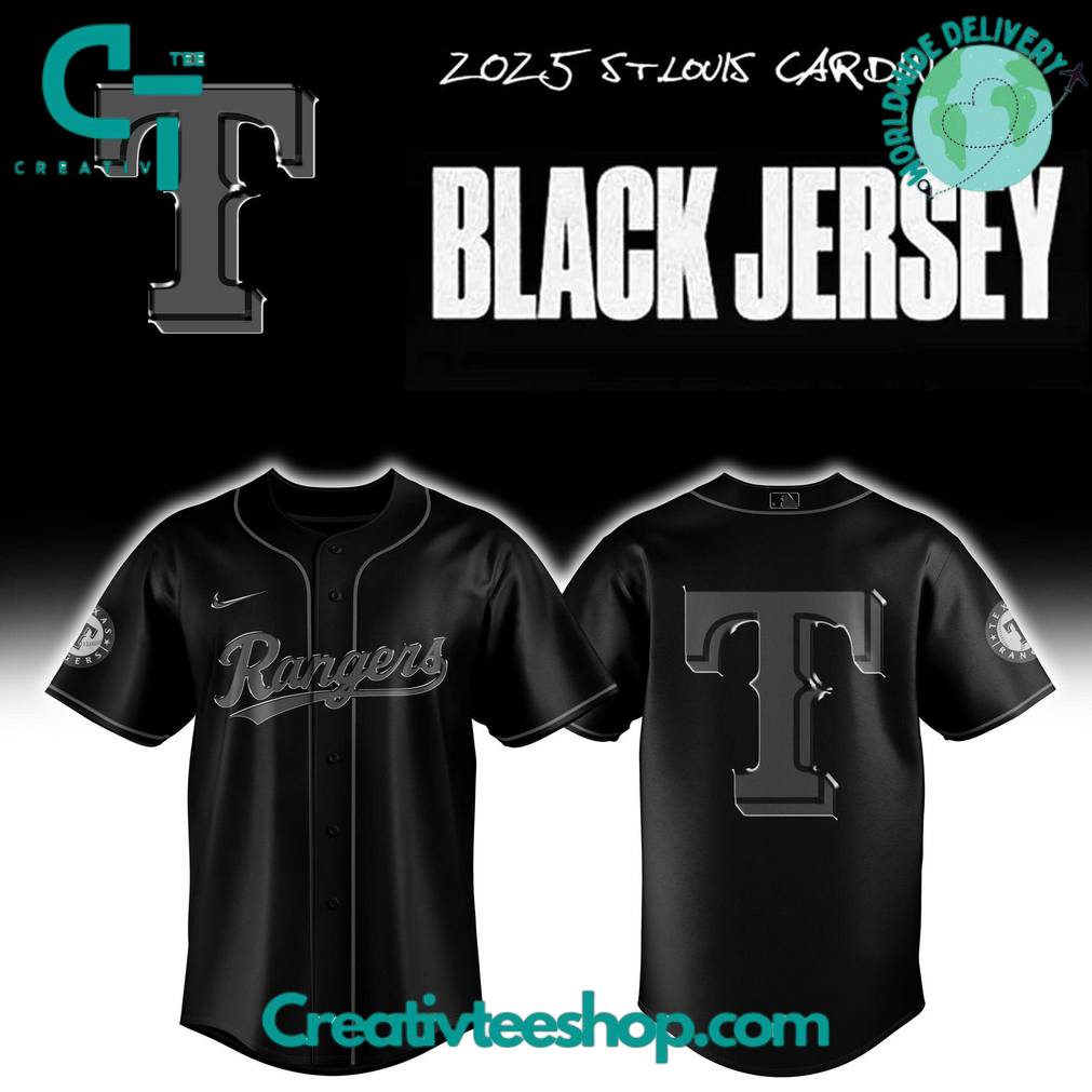 Texas Rangers “Back to Black” Special Baseball Jersey