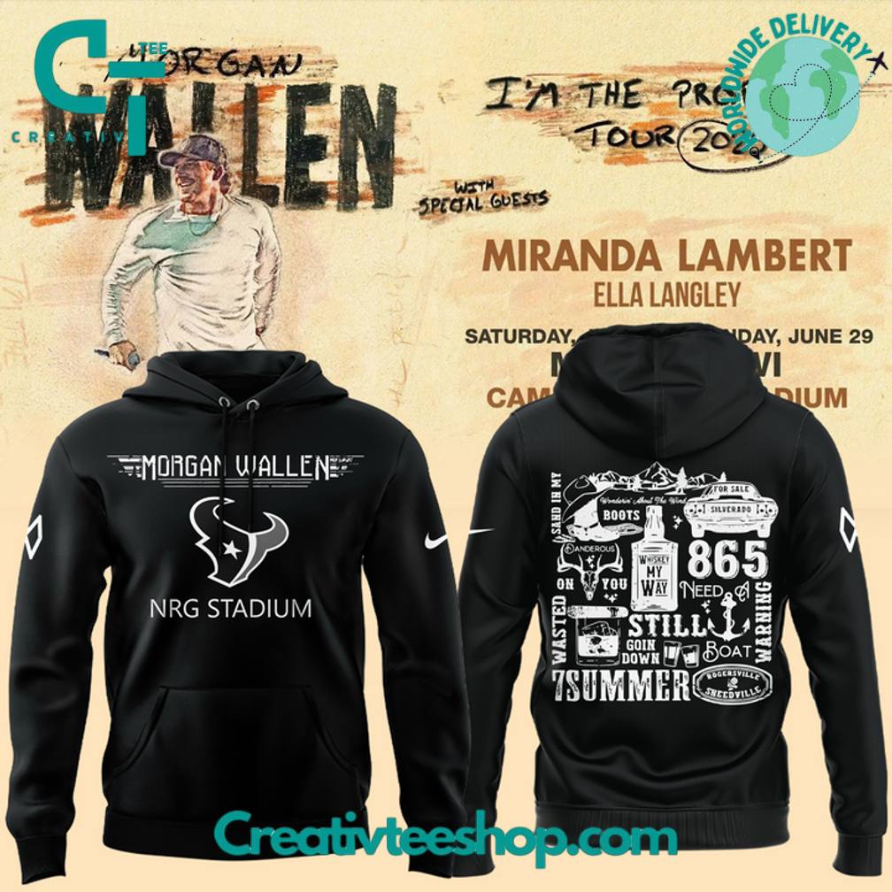 Houston Texans x Morgan Wallen Tour 2025 Special Hoodie