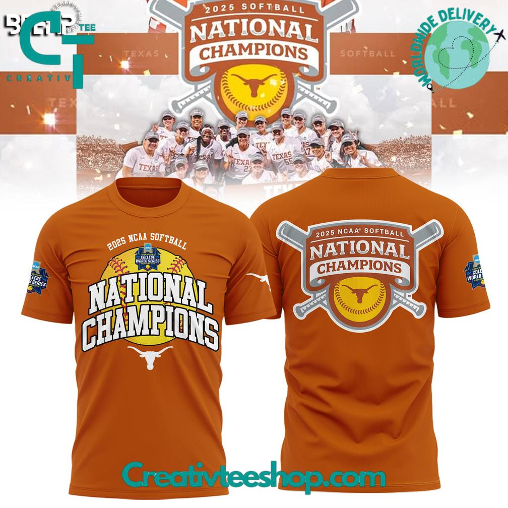Texas Longhorns Softball National Champions 2025 “Hook ’em Horn” Shirt