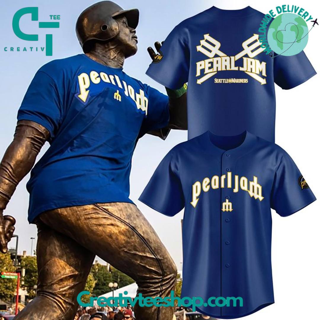 Seattle Mariners Pearl Jam Ten Club Night Special Baseball Jersey