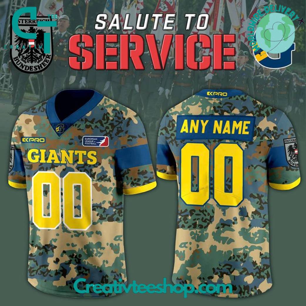 Graz Giants Salute to Service 2025 Camo Football Jersey
