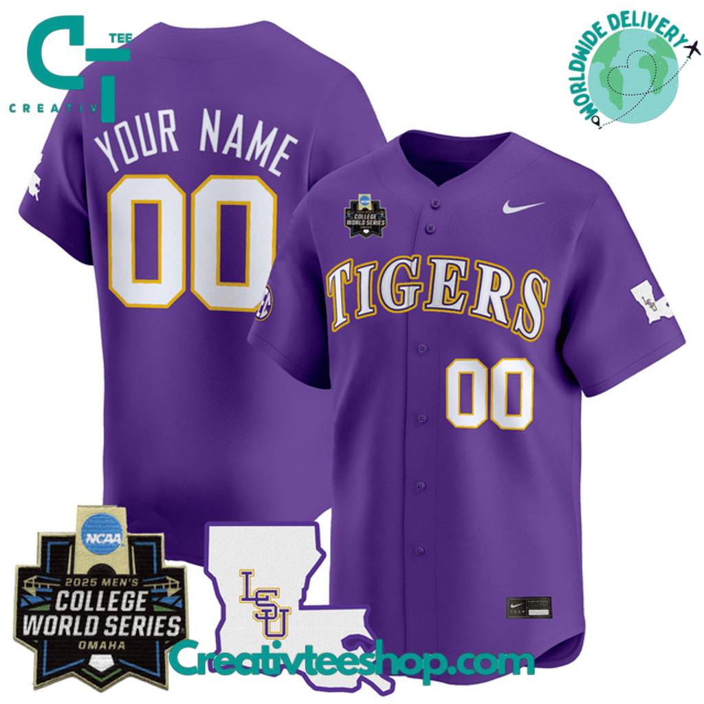 LSU Tigers 2025 College World Series OMAHA Special Baseball Jersey